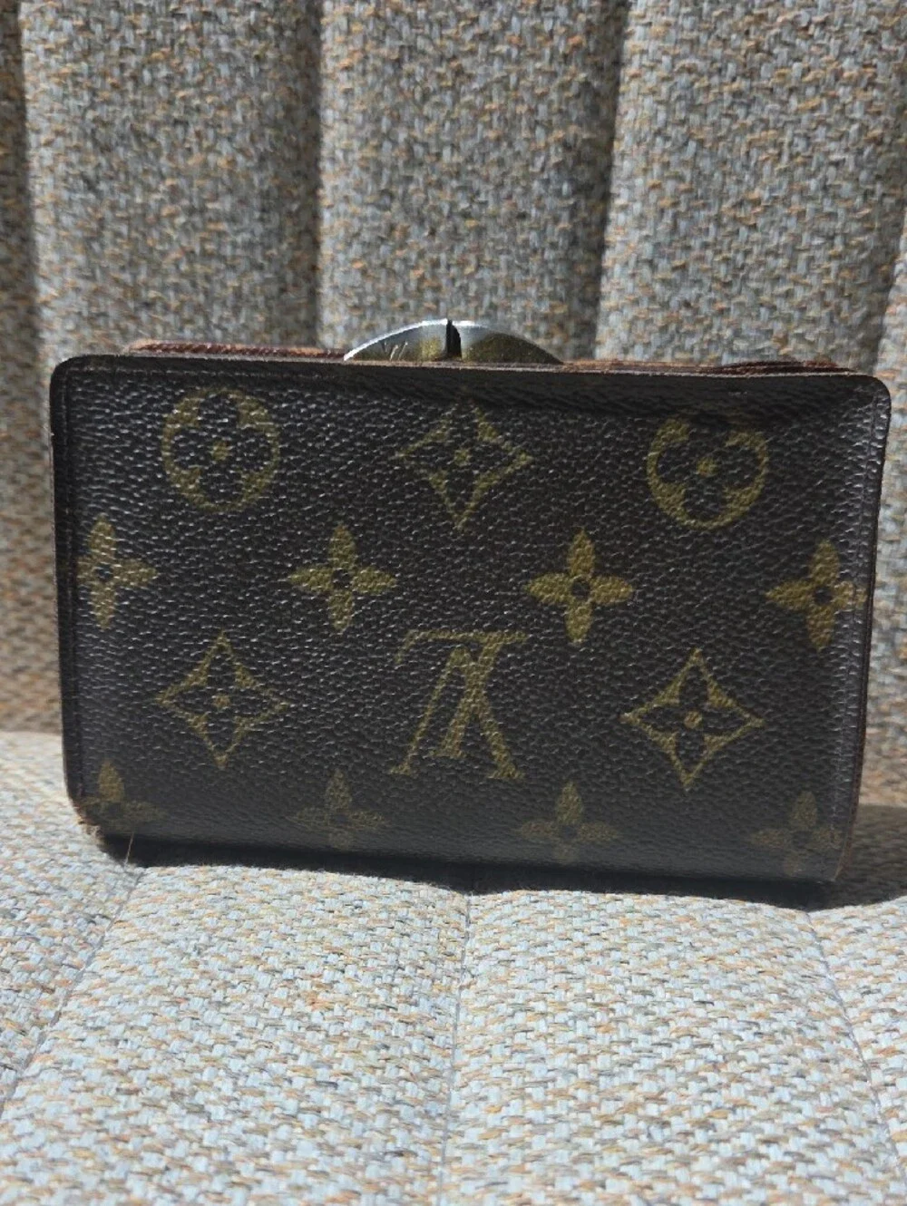 Louis Vuitton Monogram Canvas Brown and Gold Snap Compact Wallet